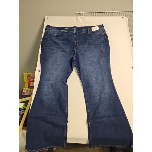ANA High Rise Flare Plus Stretch Womens Jeans Blue Size 30W New - Picture 4 of 6